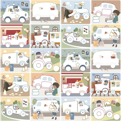 Libro magico da colorare Jim con 3 pastelli – Little Dutch
