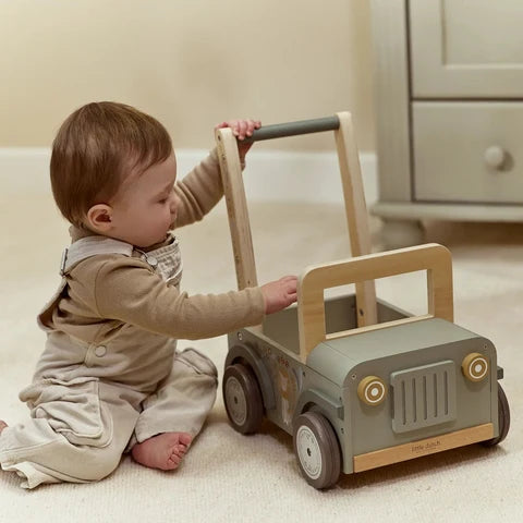 Carrello primi passi Auto Safari in legno – Little Dutch