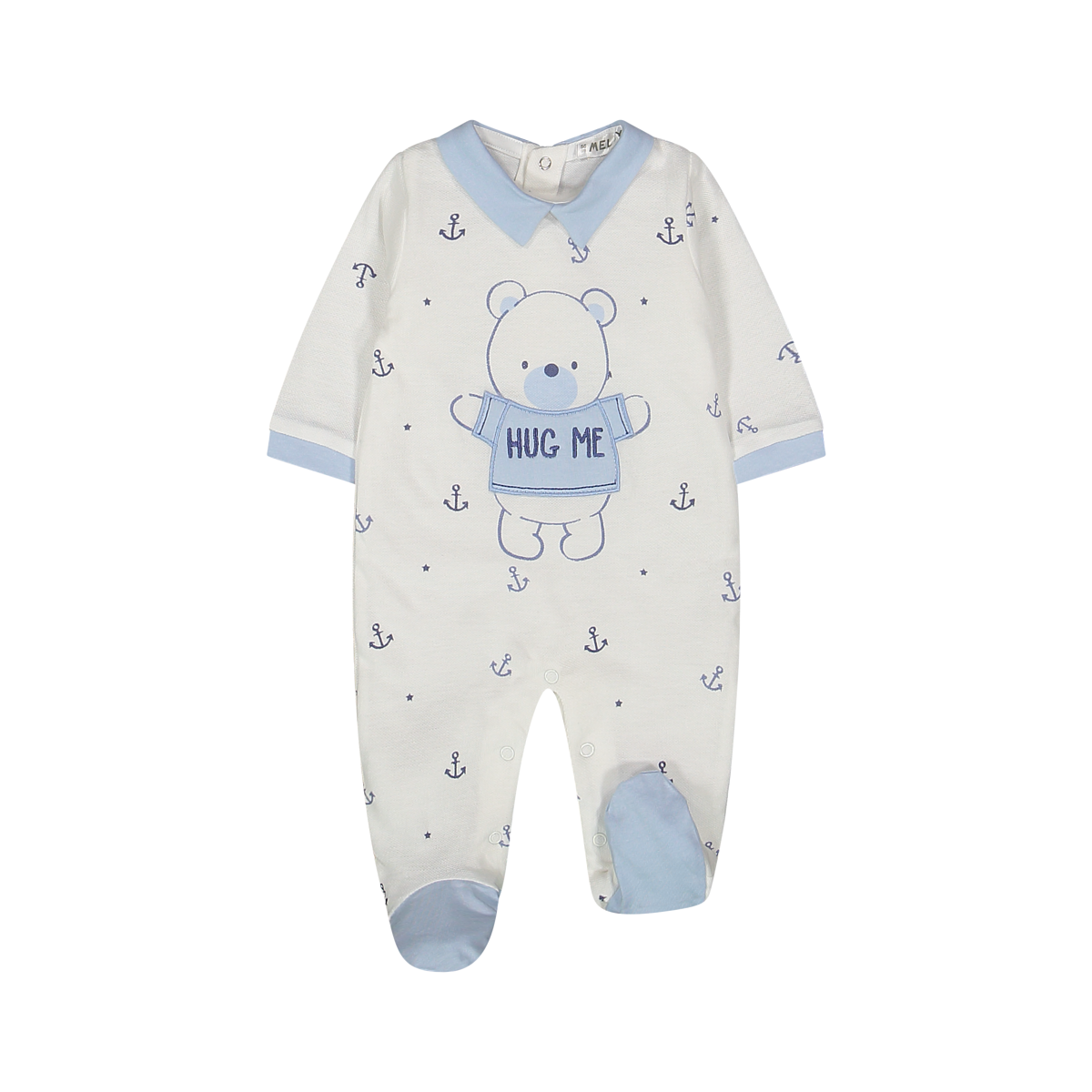 Tutina Neonato Cotone Leggero Ancorette Melby - Morbida e Pratica