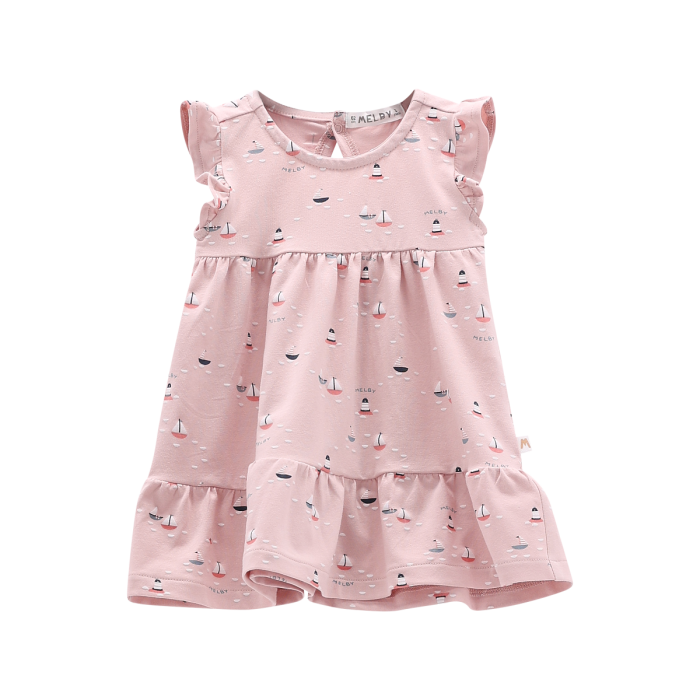 Abito con stampa allover in jersey stretch per neonata - melby