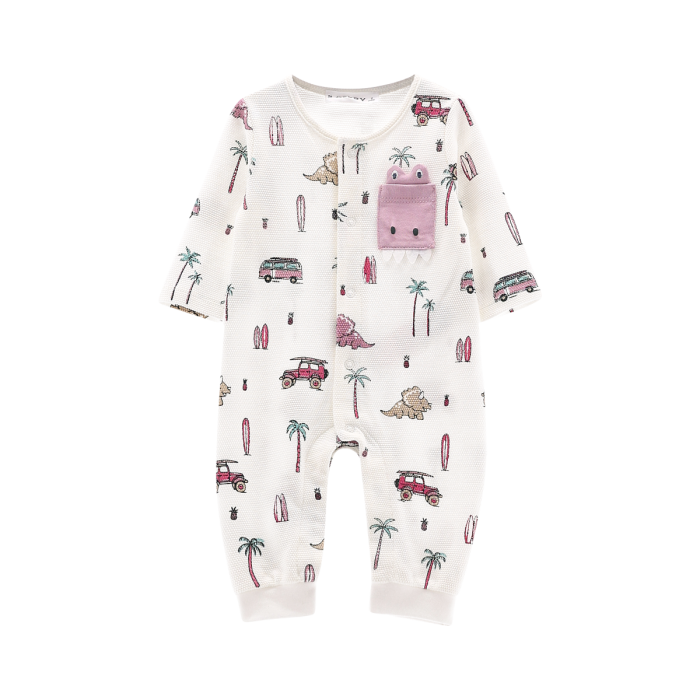 Tutina senza piede in piquet per neonata - melby