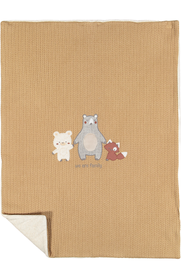 Copertina Carrozzina in Ciniglia a Trecce Animaletti Bosco – Melby