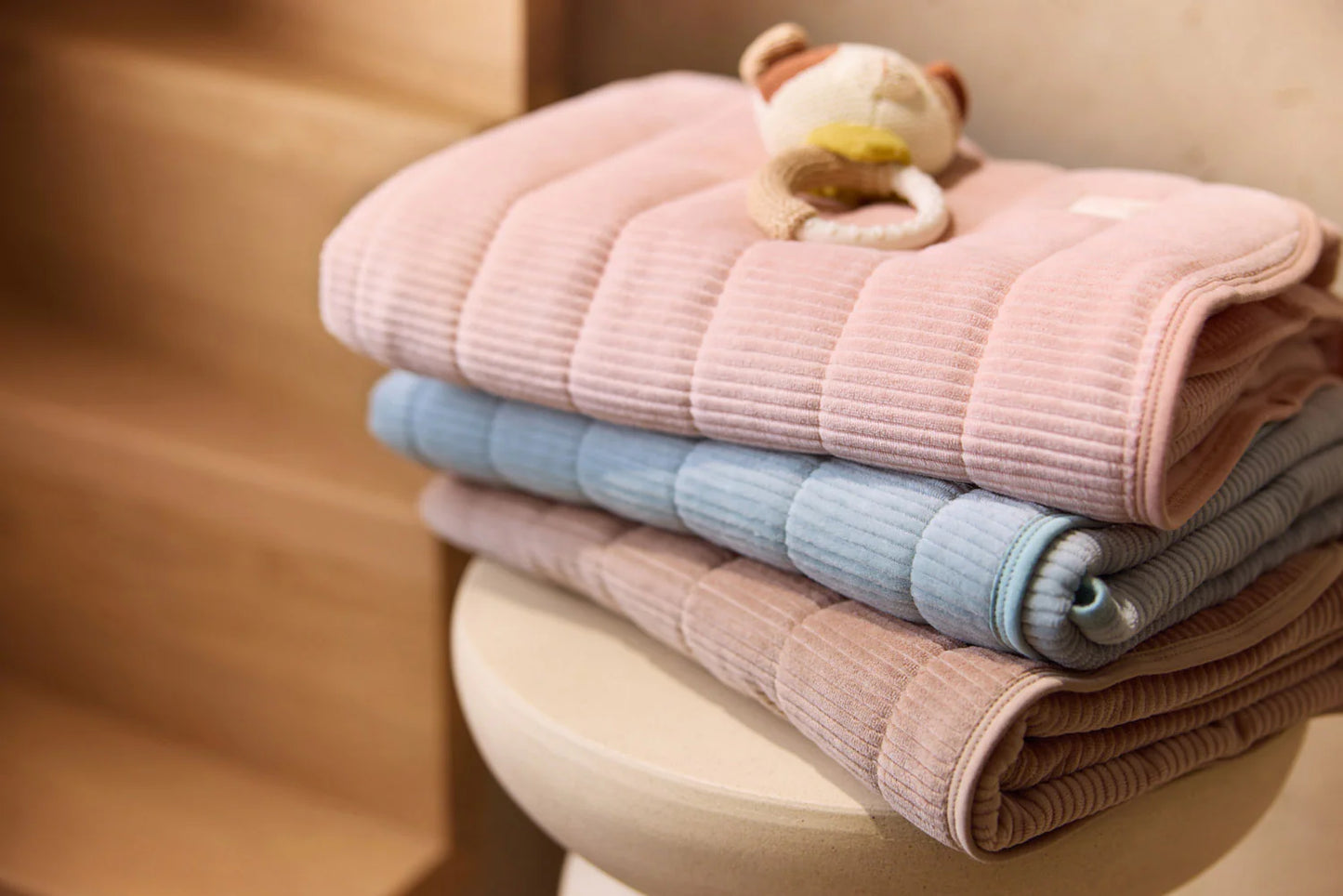 Copertina Culla 75x100 Velluto a Coste Wild Rose - Jollein