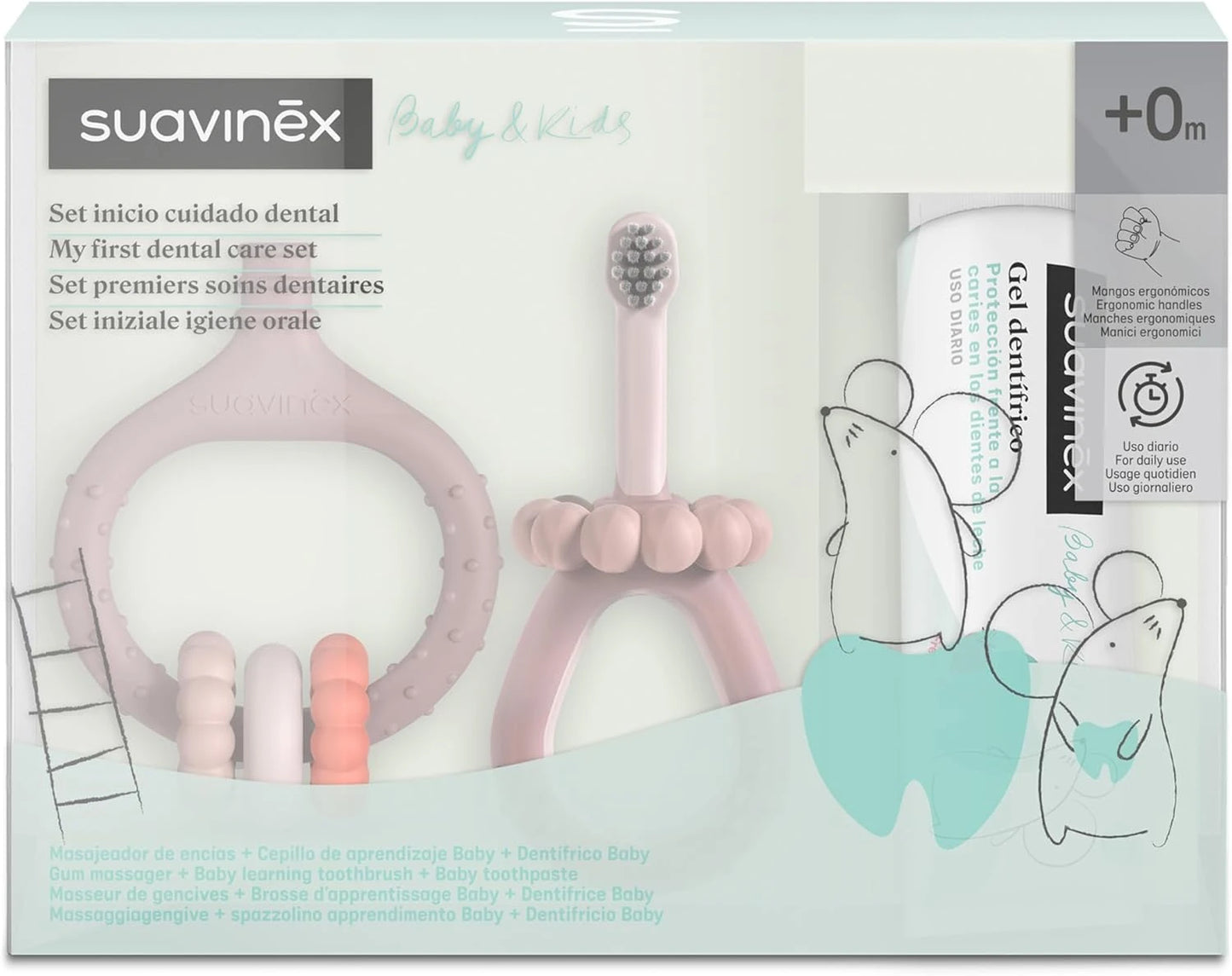 Set Primo Igiene Dentale 0+  - Massaggiagengive e Spazzolino