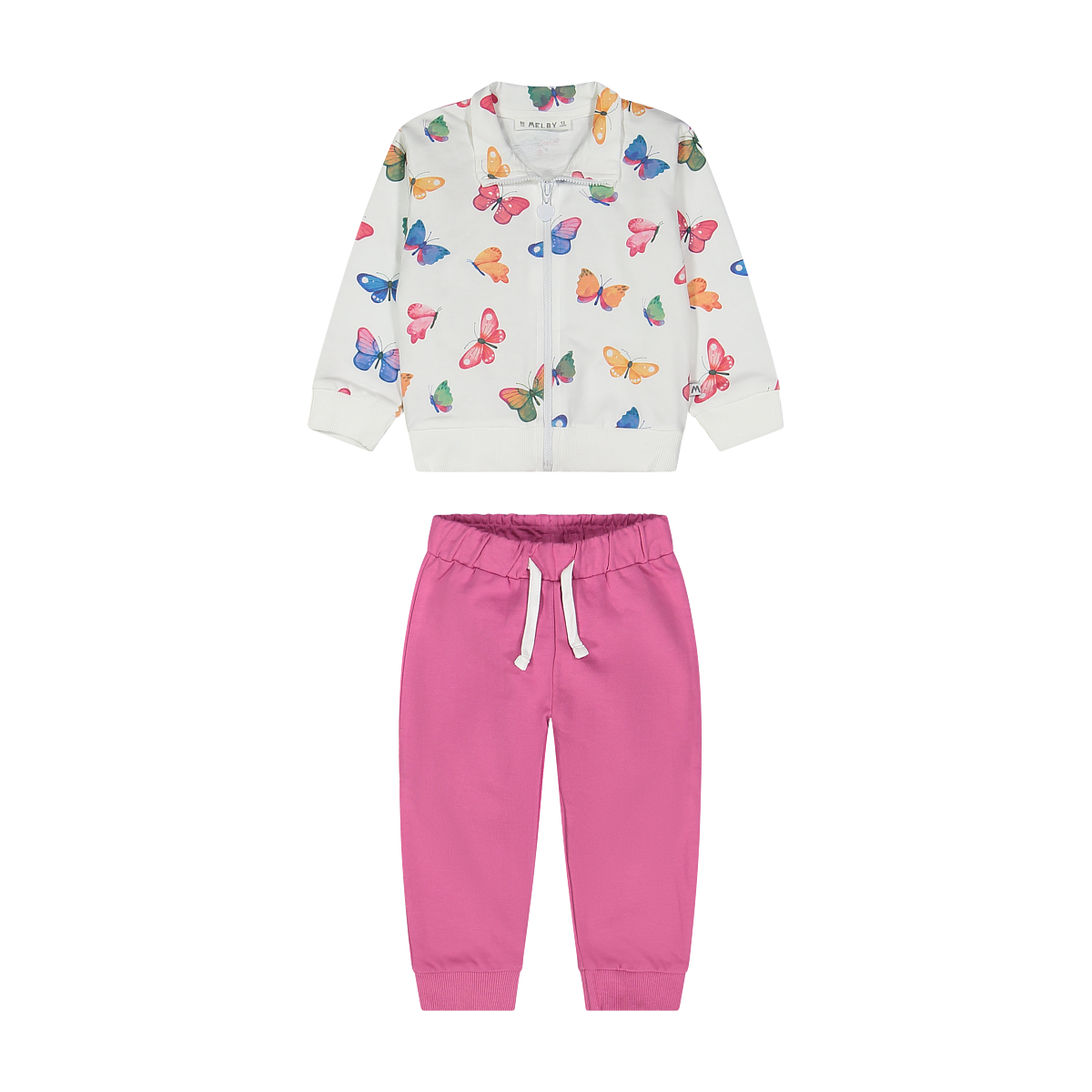 Completo Cotone Primaverile Farfalle Melby - Abbigliamento Bambina