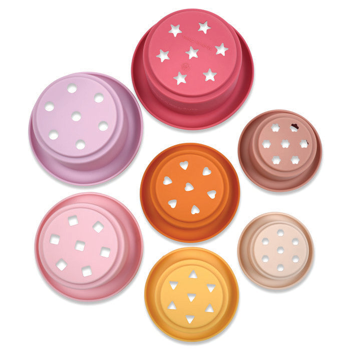 Bicchierini Impilabili Silicone - Tiny Twinkle | Gioco Educativo Neonato BPA Free