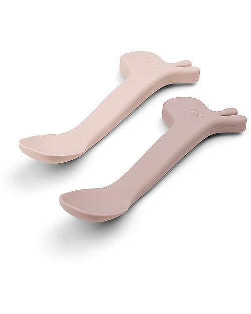 Set 2 Cucchiai in Silicone per Bambini - Lalee - Cipria - done by deer
