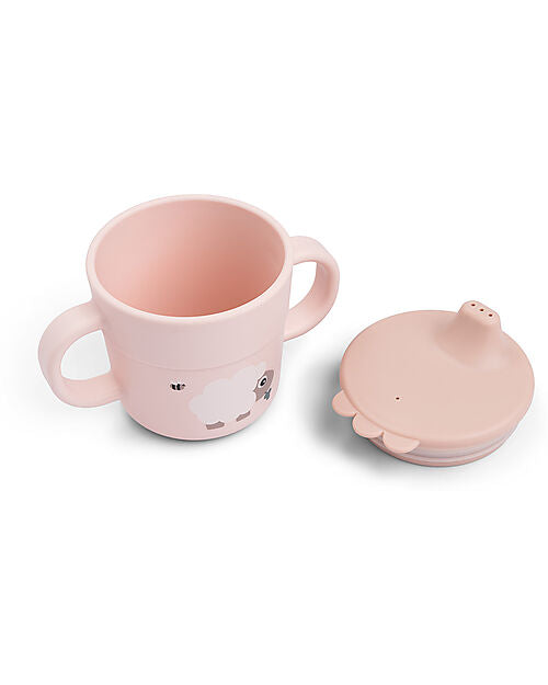 Tazza con Beccuccio e Manici - Tiny Farm - Cipria - 100% Silicone Alimentare - done by deer