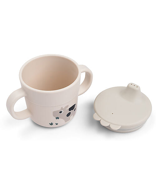 Tazza con Beccuccio e Manici - Tiny Farm - Sabbia - 100% Silicone Alimentare - done by deer