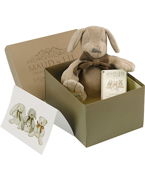 Pupazzo Neonato Cagnolino Cotone Organico - Peluche Morbido Prima Infanzia