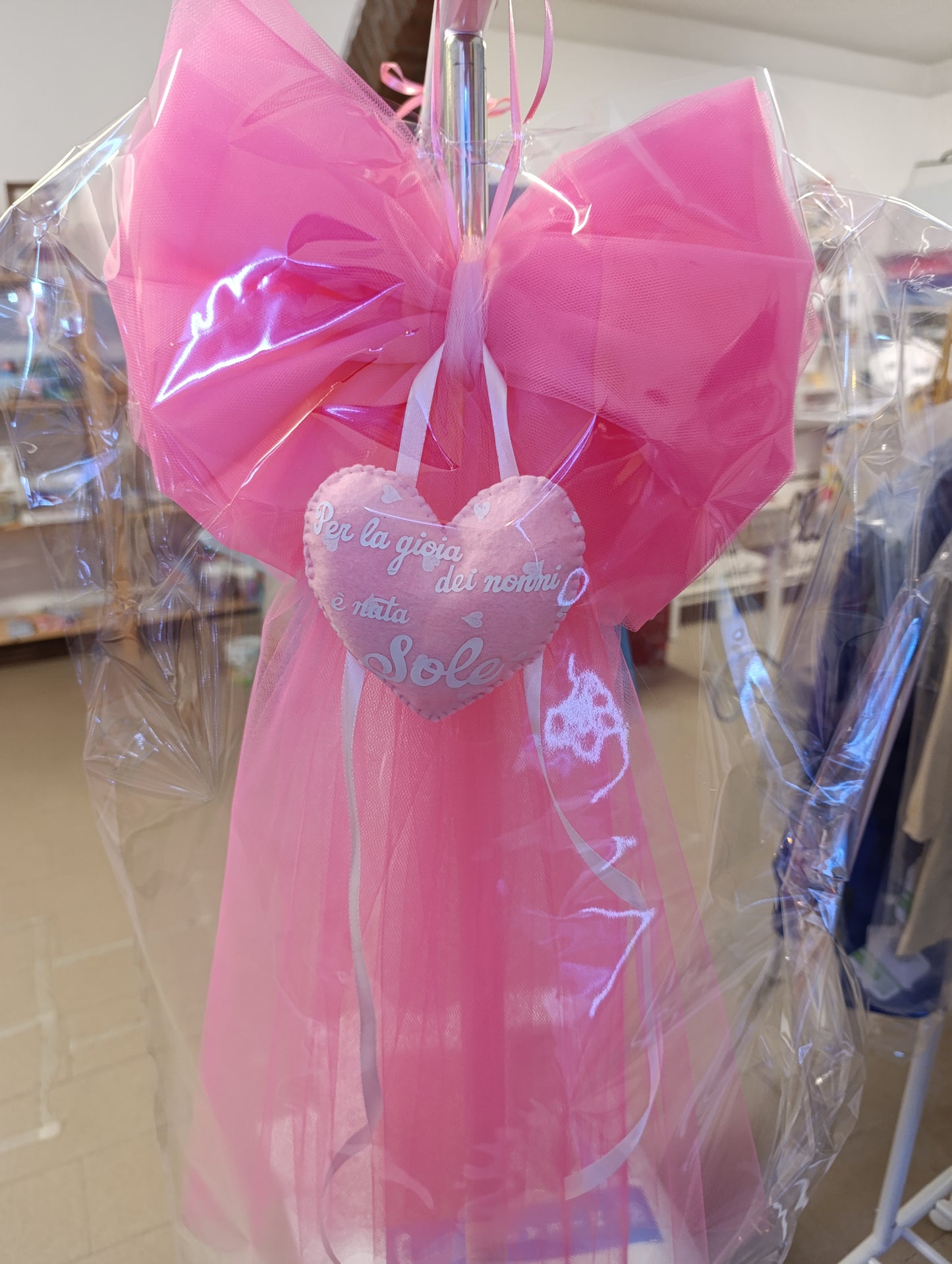 Fiocco doppio basico in tulle colori assortiti