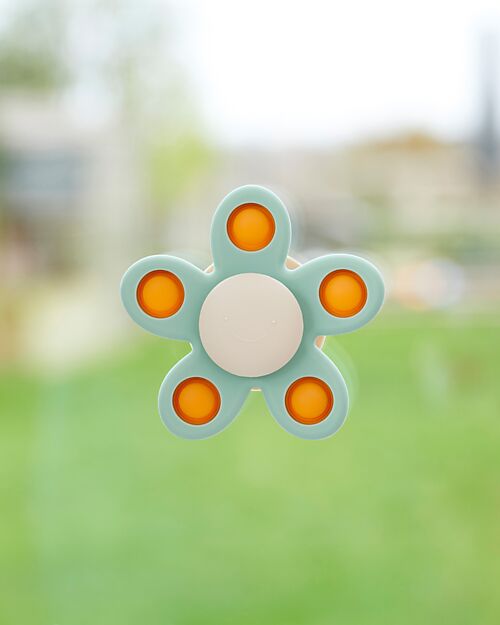 SPINNER A FIORE CON VENTOSA - SILICONE - TICKIT