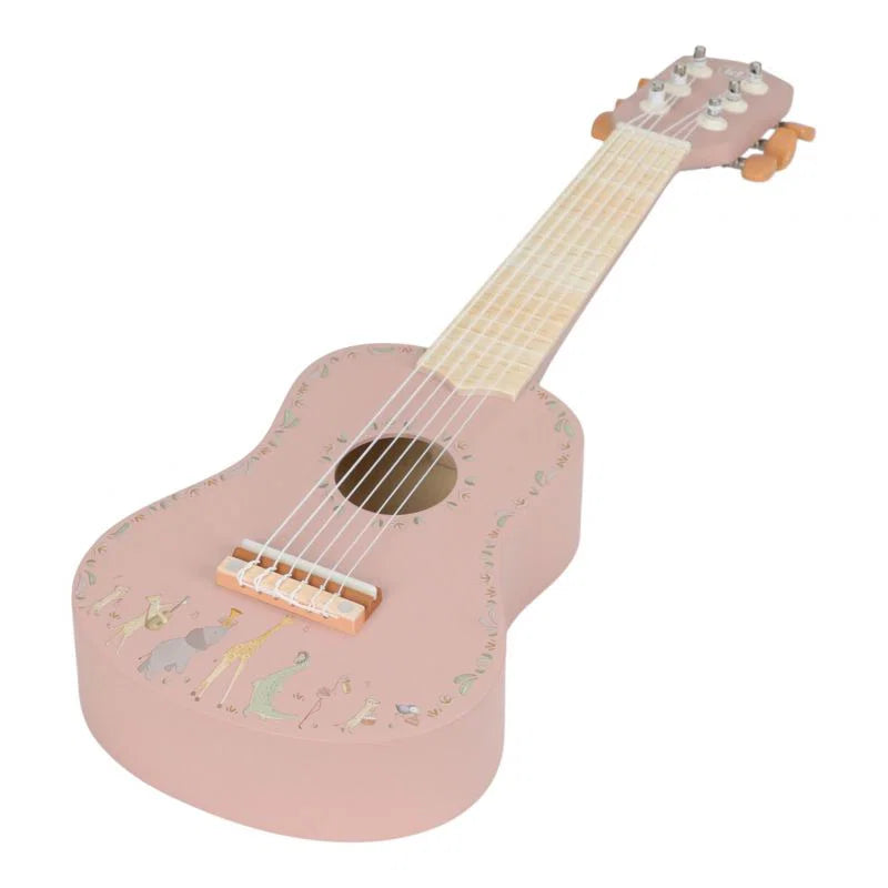 Chitarra rosa in legno a 6 corde – Little Dutch
