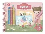 Libro magico da colorare Rosa con 3 pastelli – Little Dutch