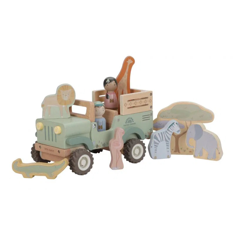 Auto Safari in legno con animali – Little Dutch