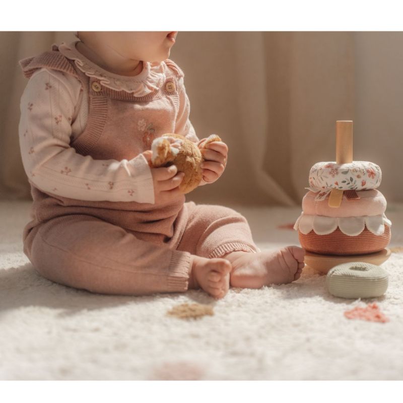 Anelli da Impilare Cerbiatto Little Dutch - Gioco Legno Base Oscillante 12m+