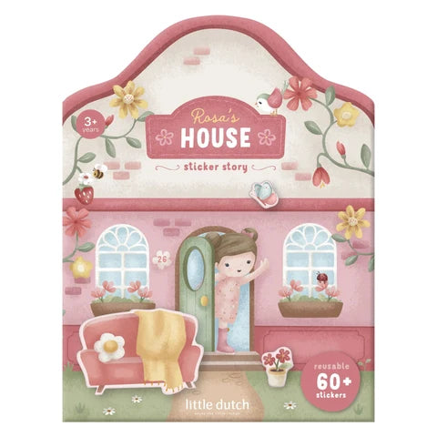Attacca-stacca Rosa Home con adesivi riutilizzabili – Little Dutch