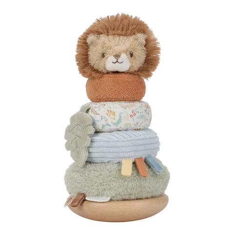 Torre di anelli impilabili Savana con leone – Little Dutch