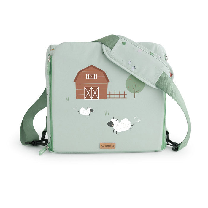 Seggiolone Portatile 2 in 1 Farm - Saro | Rialzo Sedia con Borsa Viaggio