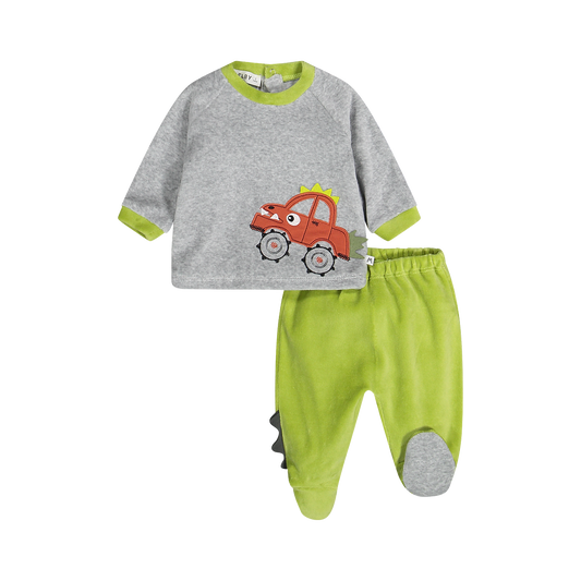 Completino 2 Pezzi Neonato Ciniglia Melby -