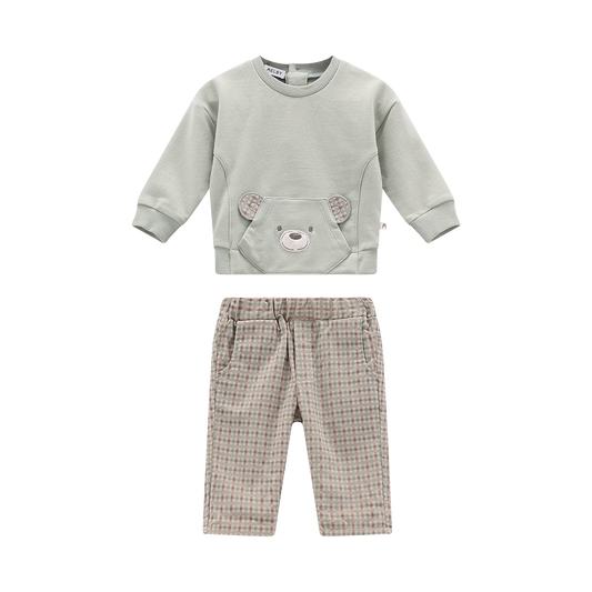 Completino Cotone Felpato Orsetto Melby