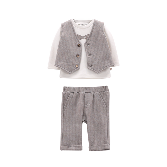 Completo Felpa Stretch Invernale Neonato Melby - Morbido e Caldo