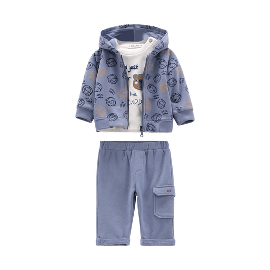 COMPLETO FELPA STRETCH INVERNALE E INTERLOCK NEONATO - MELBY