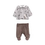 Completino 2 Pezzi Ciniglia Dinosauro Melby -