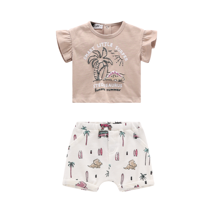 Completo estivo 2 pezzi Melby - t-shirt e pantaloncini bambina