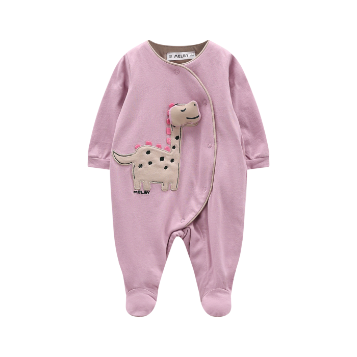 Tutina con Piede Dinosauro Neonata – Jersey 100% Cotone Melby