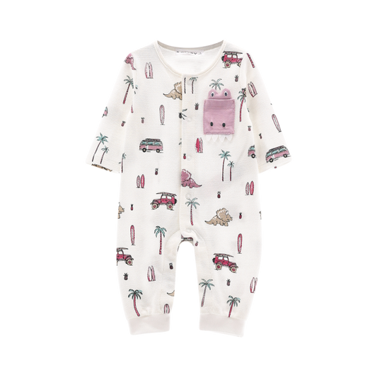 Tutina senza piede in piquet per neonata - melby