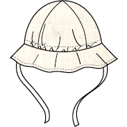 Cappellino Neonata Estivo Misto Lino con Lacci - Melby