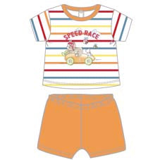 Completino Neonato 2 Pezzi Arancio - Cotone Estivo - MELBY