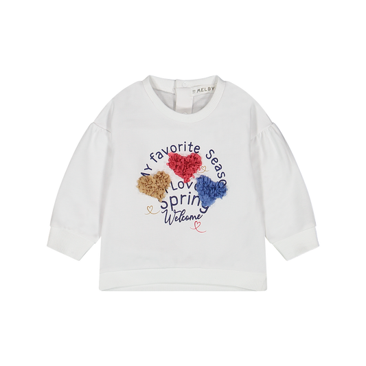 Maglia Cotone Garzato Cuoricini Melby