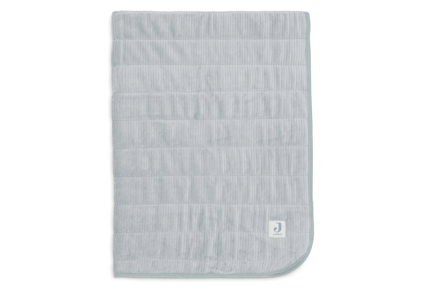 Copertina Culla 75x100 Velluto a Coste Verde Mare - Jollein