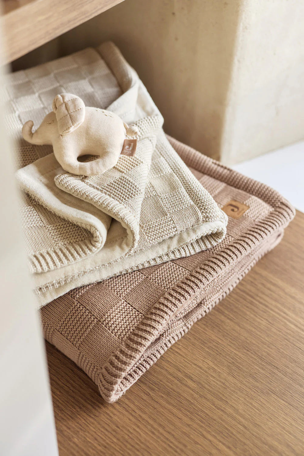 Coperta a Maglia Sabbia 75x100 - Jollein