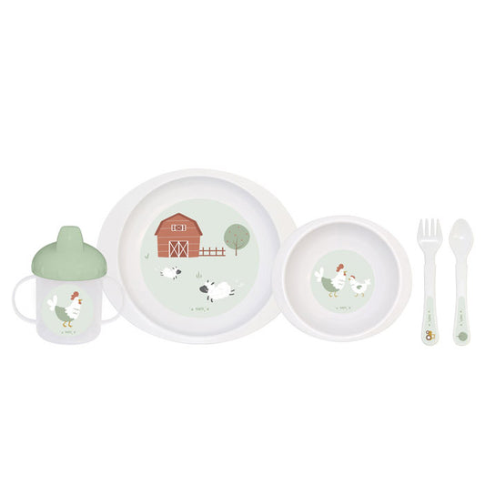 Set Pappa Completo 5 Pezzi Saro | Stoviglie Bambini Colorate per Svezzamento