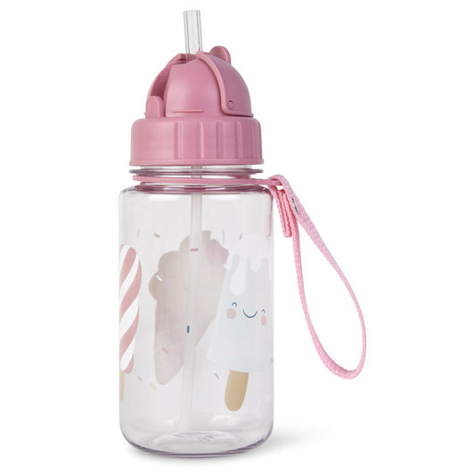 Borraccia Bambini con Cannuccia Antigoccia Ice Cream - Saro | 350ml Scuola e Asilo