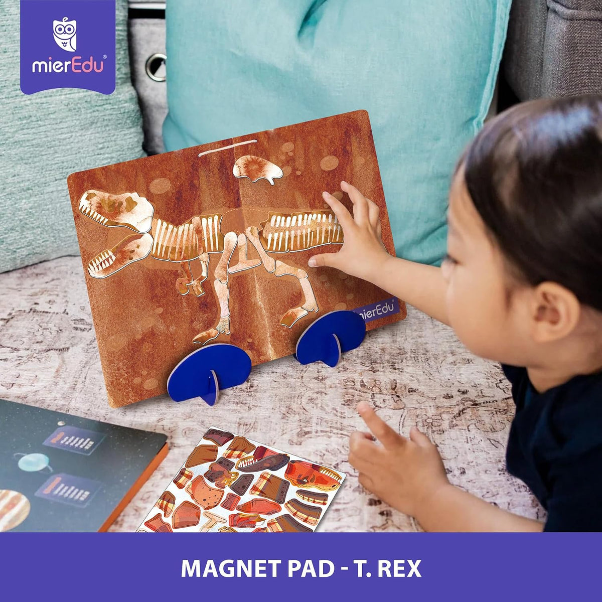 Tavoletta Magnetica T-Rex con 45 Magneti MierEdu