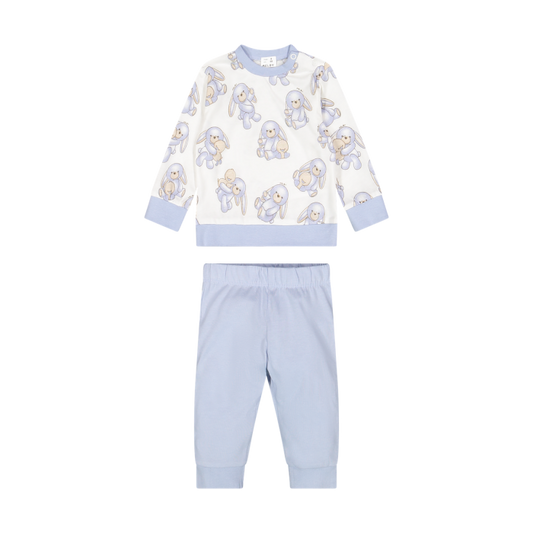Pigiama Lungo Jersey Stampa Coniglietti Neonato – Cotone Melby