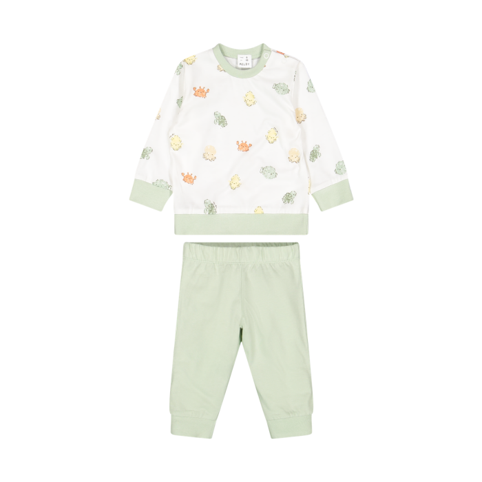 Pigiama Lungo Jersey Stampa Animaletti Neonato Unisex – Melby