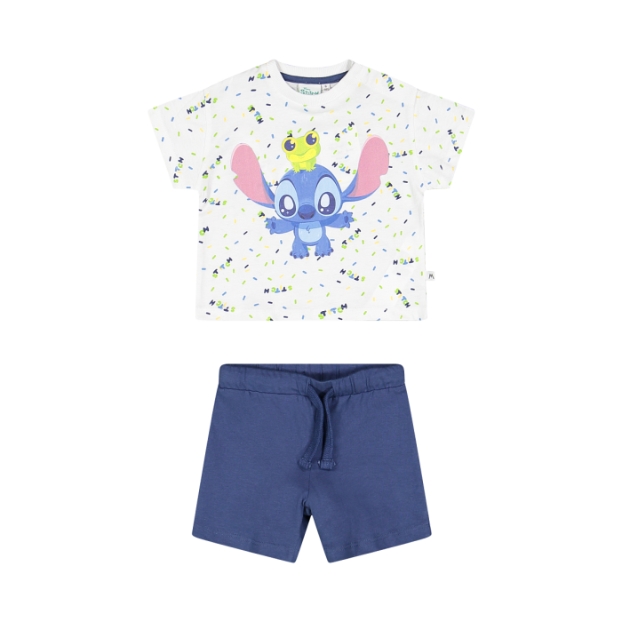 Completo Stitch Neonato - T-shirt e Bermuda in Cotone - MELBY