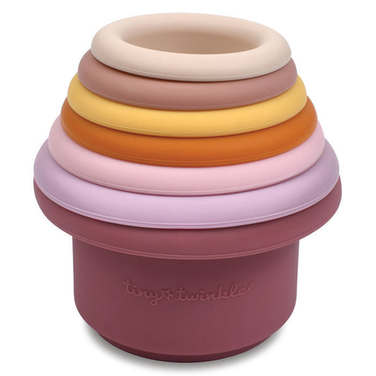 Bicchierini Impilabili Silicone - Tiny Twinkle | Gioco Educativo Neonato BPA Free