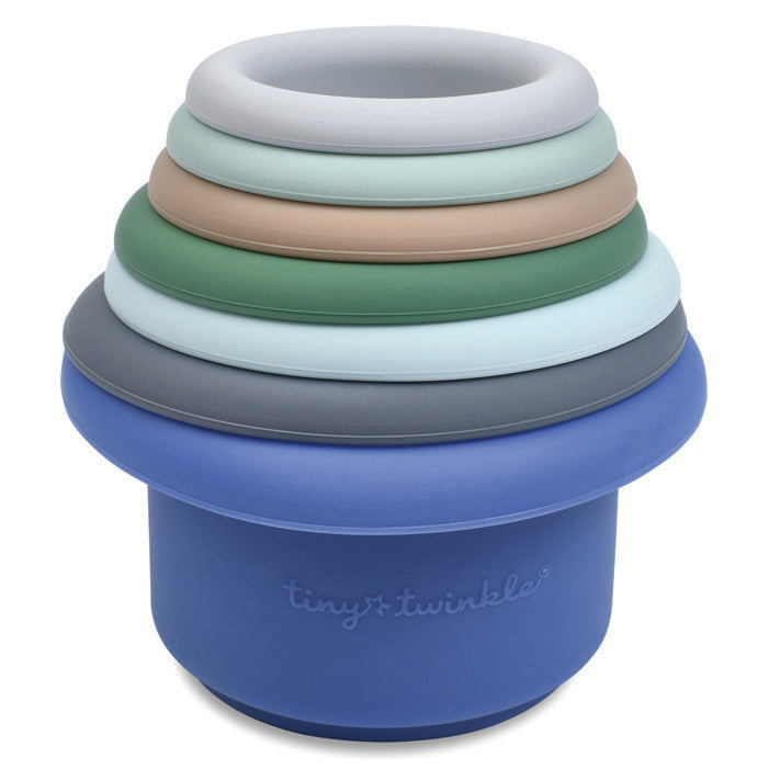 Bicchierini Impilabili Silicone - Tiny Twinkle | Gioco Educativo Neonato BPA Free