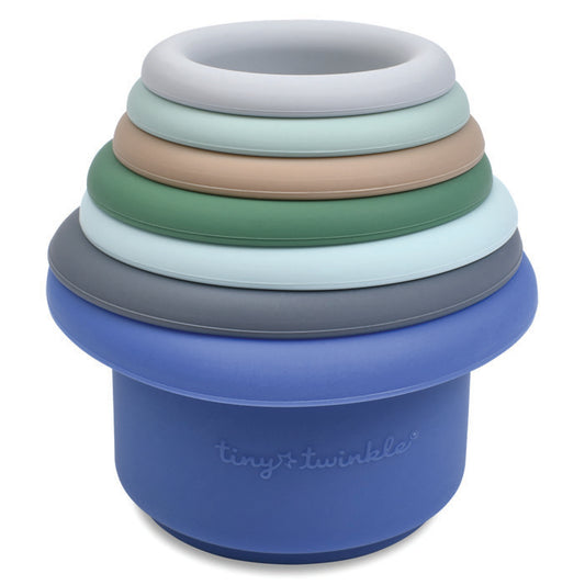 Bicchierini Impilabili Silicone - Tiny Twinkle | Gioco Educativo Neonato BPA Free