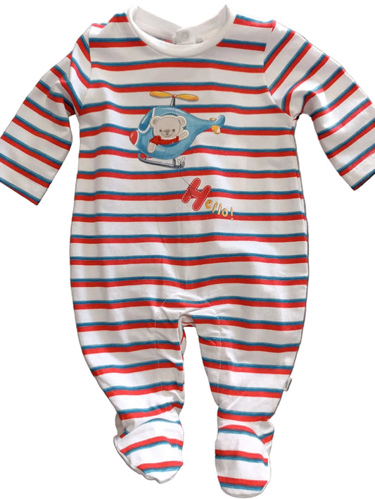 Tutina Neonato con Piedini Aeroplano - Cotone 100% - MELBY