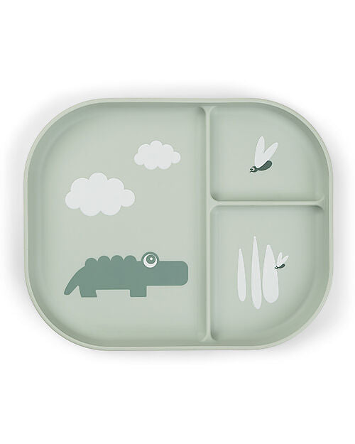 Piatto con Scomparti Foodie - Croco Verde - 100% PP Alimentare - done by deer
