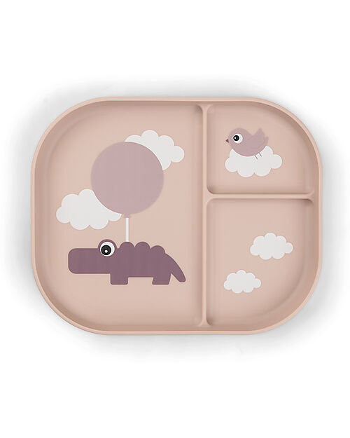 Piatto con Scomparti Foodie - Happy Clouds Cipria - 100% PP Alimentare - DONE BY DEER