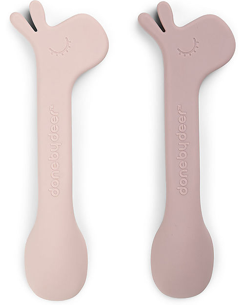 Set 2 Cucchiai in Silicone per Bambini - Lalee - Cipria - done by deer
