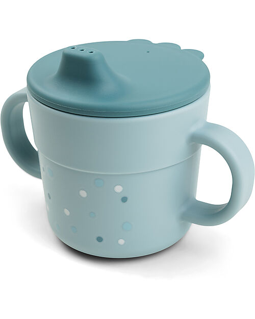 Tazza con Beccuccio - Happy Dots Blu - 100% PP Alimentare - done by deer